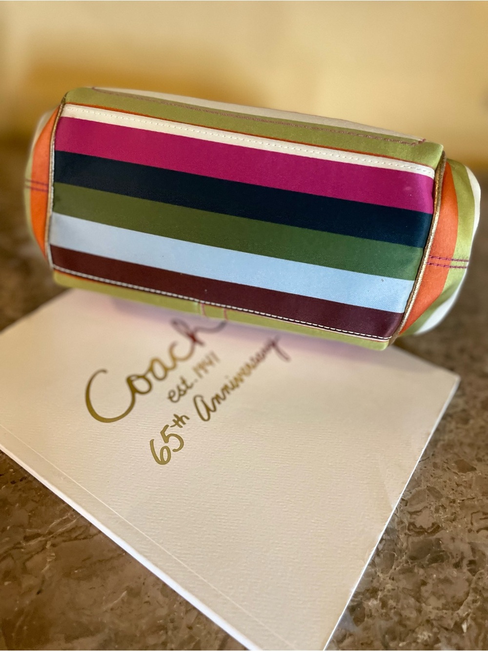 COACH Y2K Legacy Stripe Kisslock Limited Edition Mini Shoulder Bag AND Catalog - Picture 13 of 17